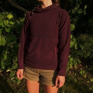 Melanzana micro grid hoodie - brown